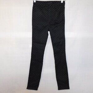 Zara Black Blue Red Diamond Pattern Pants - New w Tag Women's XS